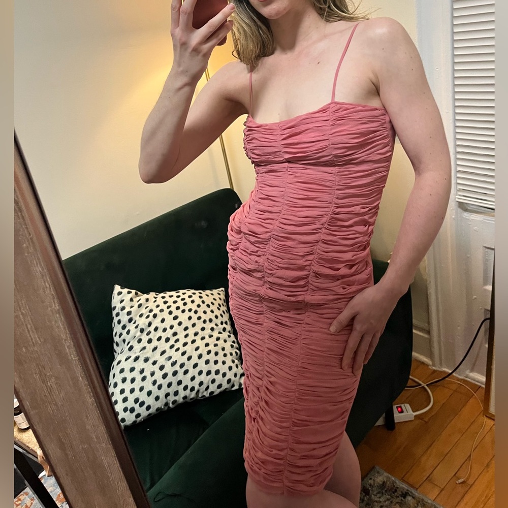 MODA International Pink Silk Dress